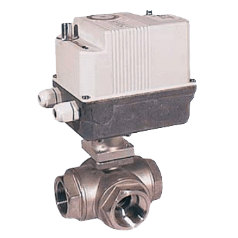 Kobold 3-Way Stainless Steel Ball Valve with Actuator, KUE-PD